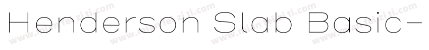 Henderson Slab Basic字体转换